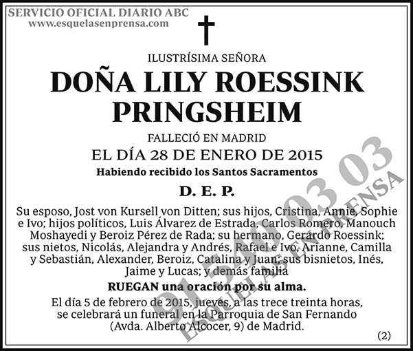 Lily Roessink Pringsheim